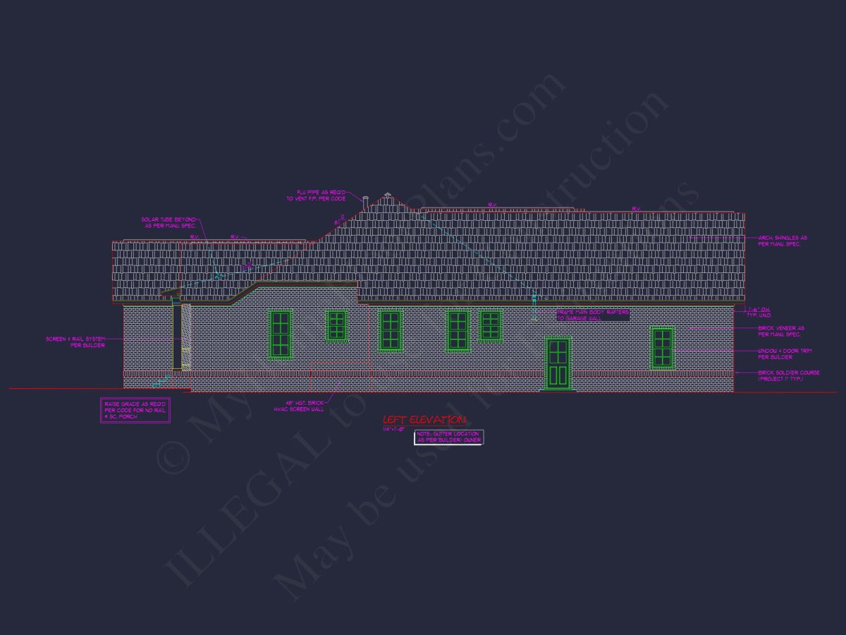 Modern Suburban house Plan with Blueprint and CAD Designs