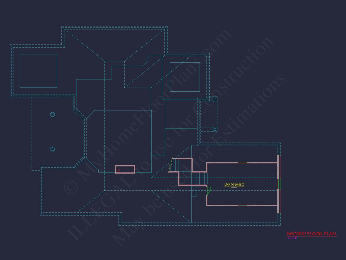Modern Suburban house Plan with Blueprint and CAD Designs