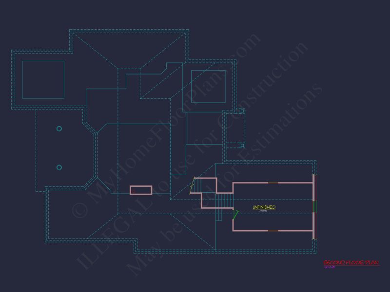 Modern Suburban house Plan with Blueprint and CAD Designs
