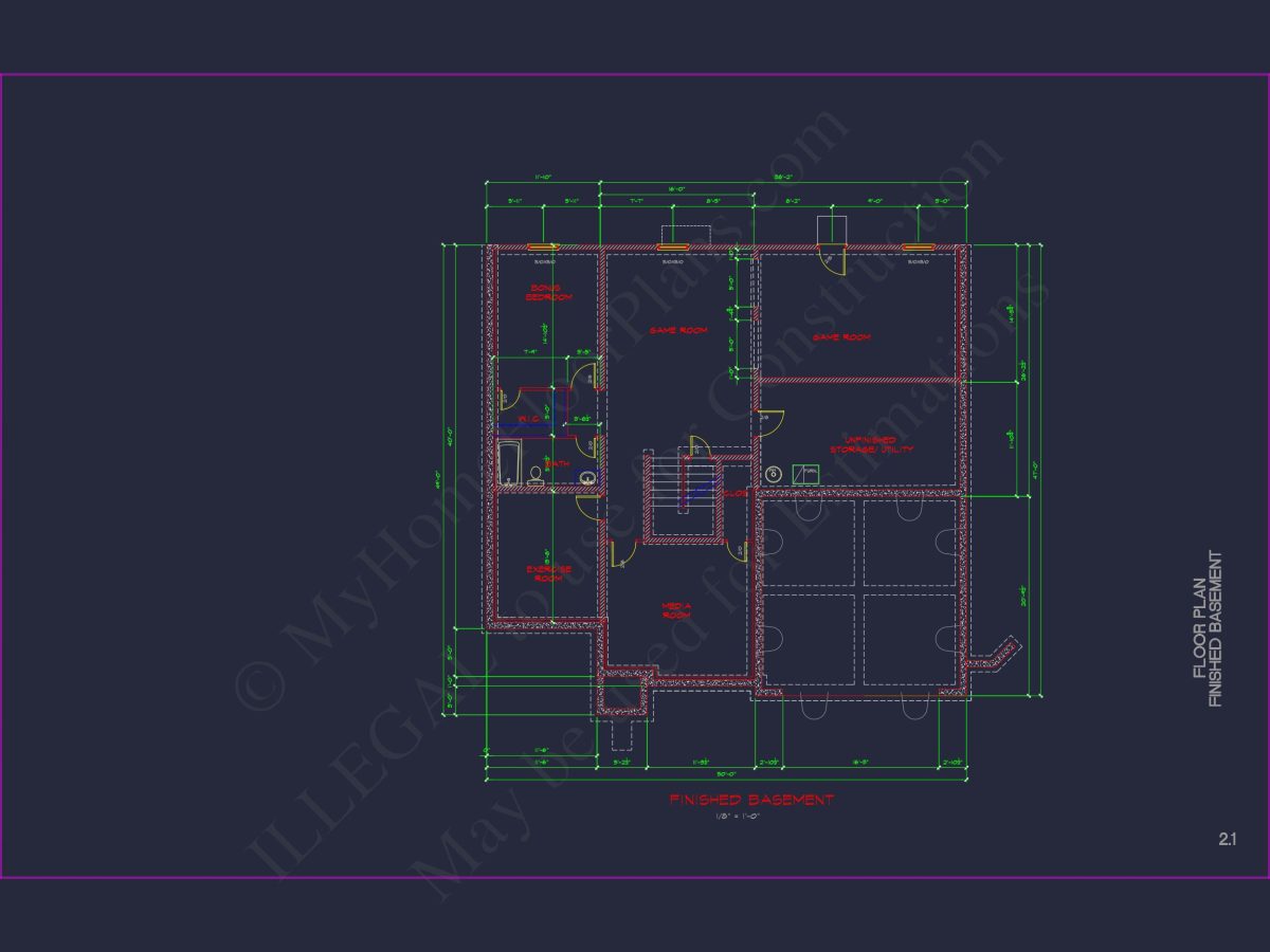 Modern Suburban house Plan with CAD Designs & Floor Blueprint