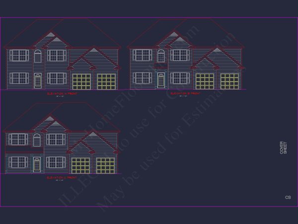 Modern Suburban house Plan with CAD Designs & Floor Blueprint