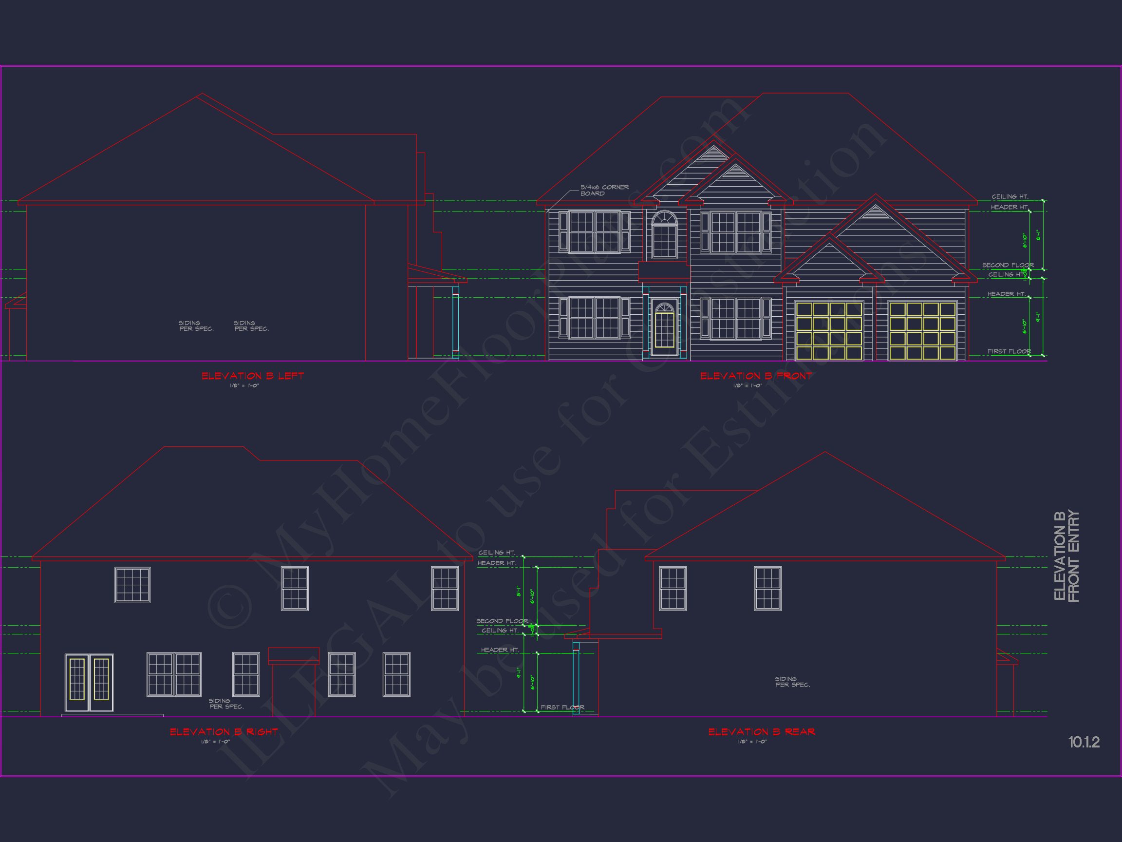 Modern Suburban house Plan with CAD Designs & Floor Blueprint