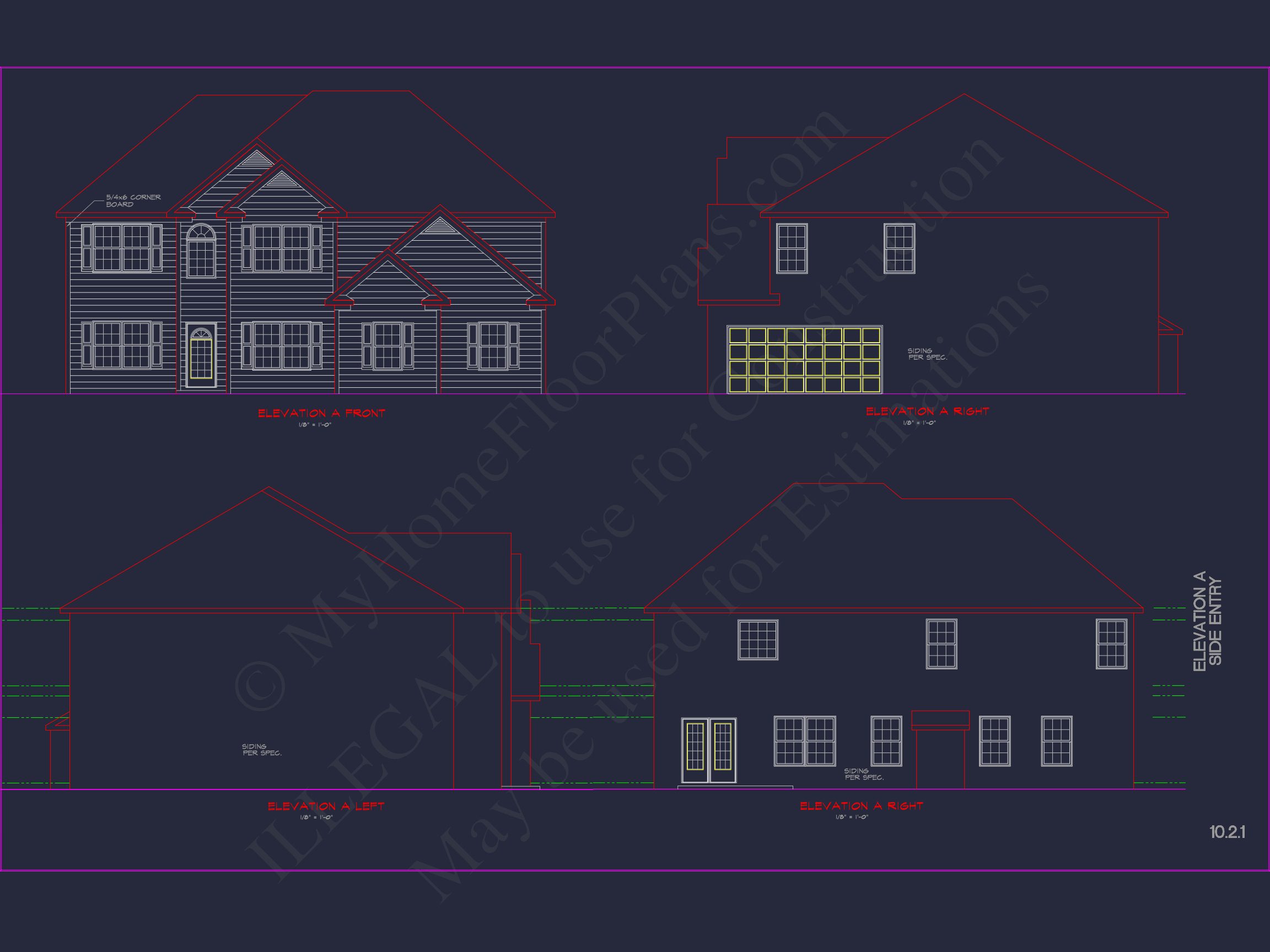 Modern Suburban house Plan with CAD Designs & Floor Blueprint