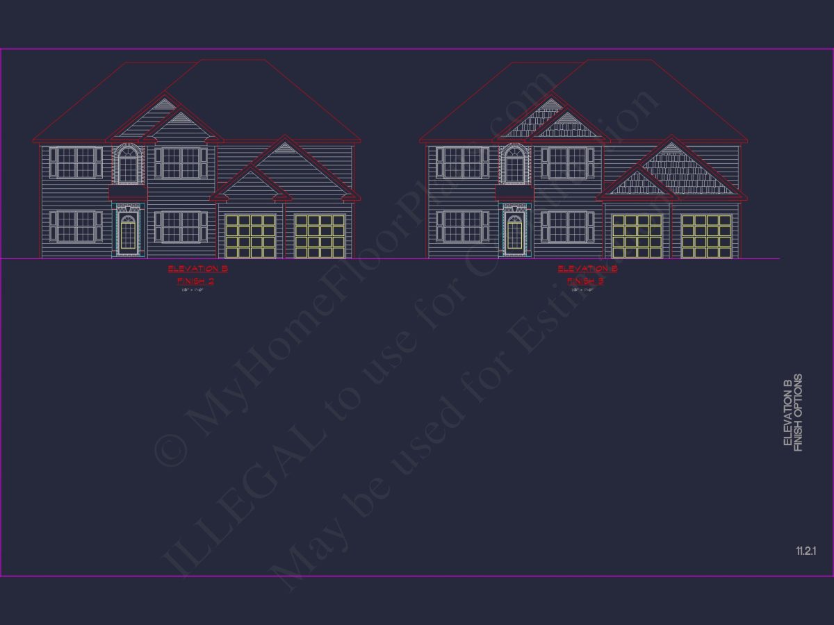 Modern Suburban house Plan with CAD Designs & Floor Blueprint