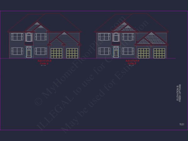 Modern Suburban house Plan with CAD Designs & Floor Blueprint