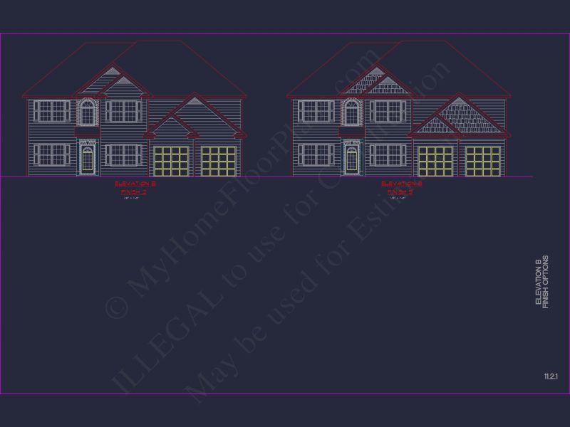 Modern Suburban house Plan with CAD Designs & Floor Blueprint