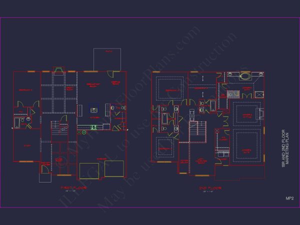 Modern Suburban house Plan with CAD Designs & Floor Blueprint