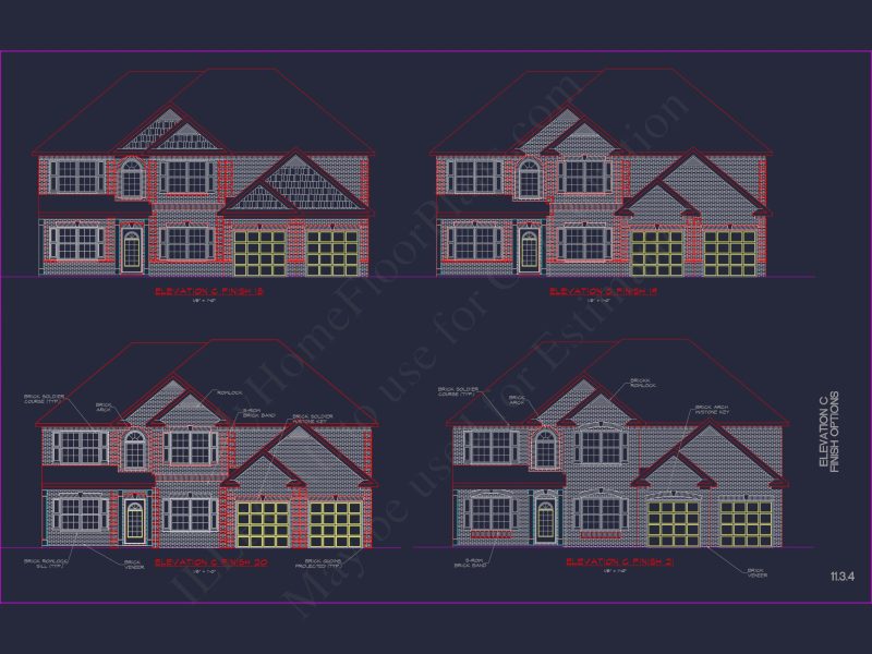 Modern Suburban house Plan with CAD Designs & Floor Blueprint