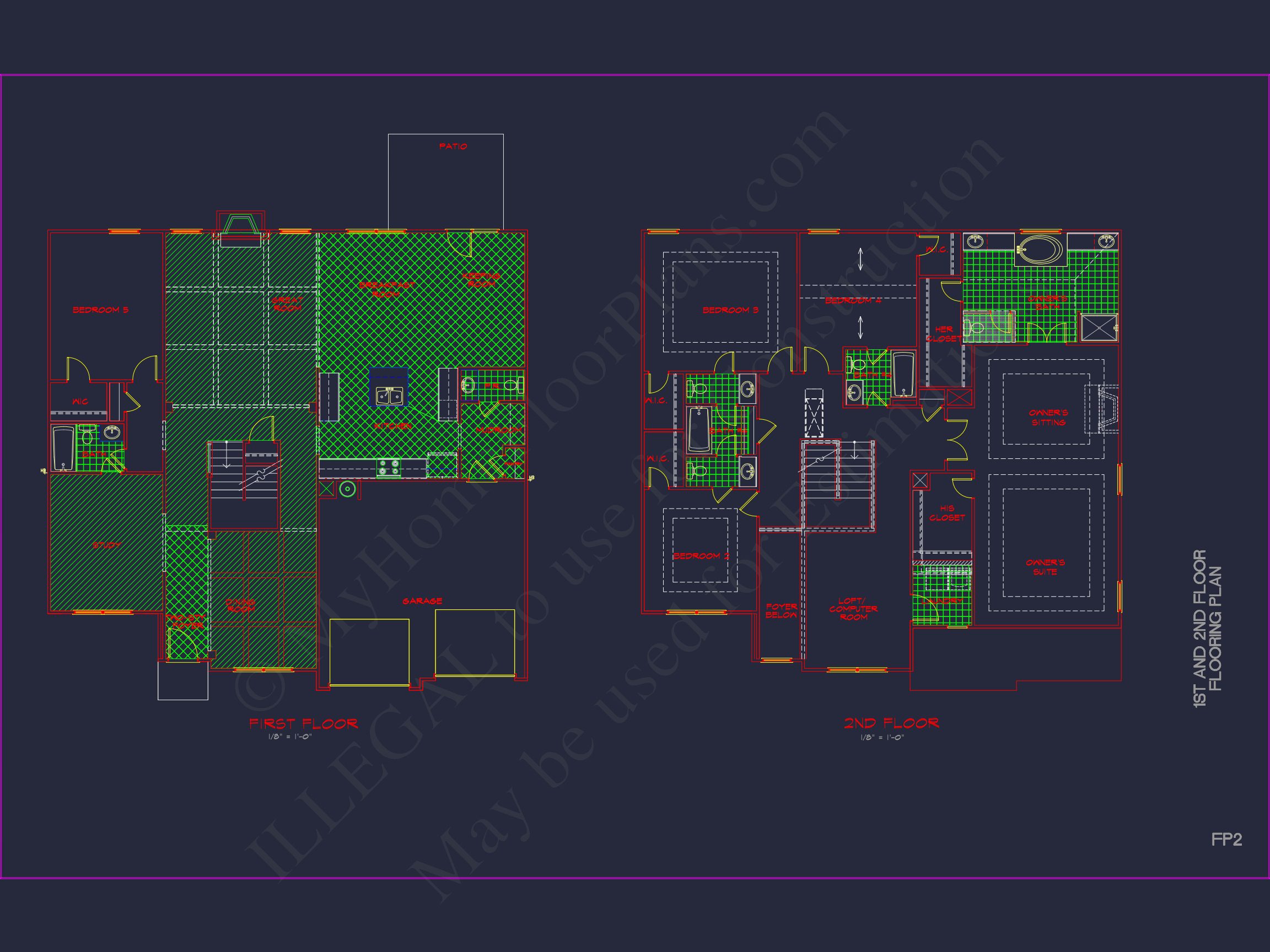 Modern Suburban house Plan with CAD Designs & Floor Blueprint