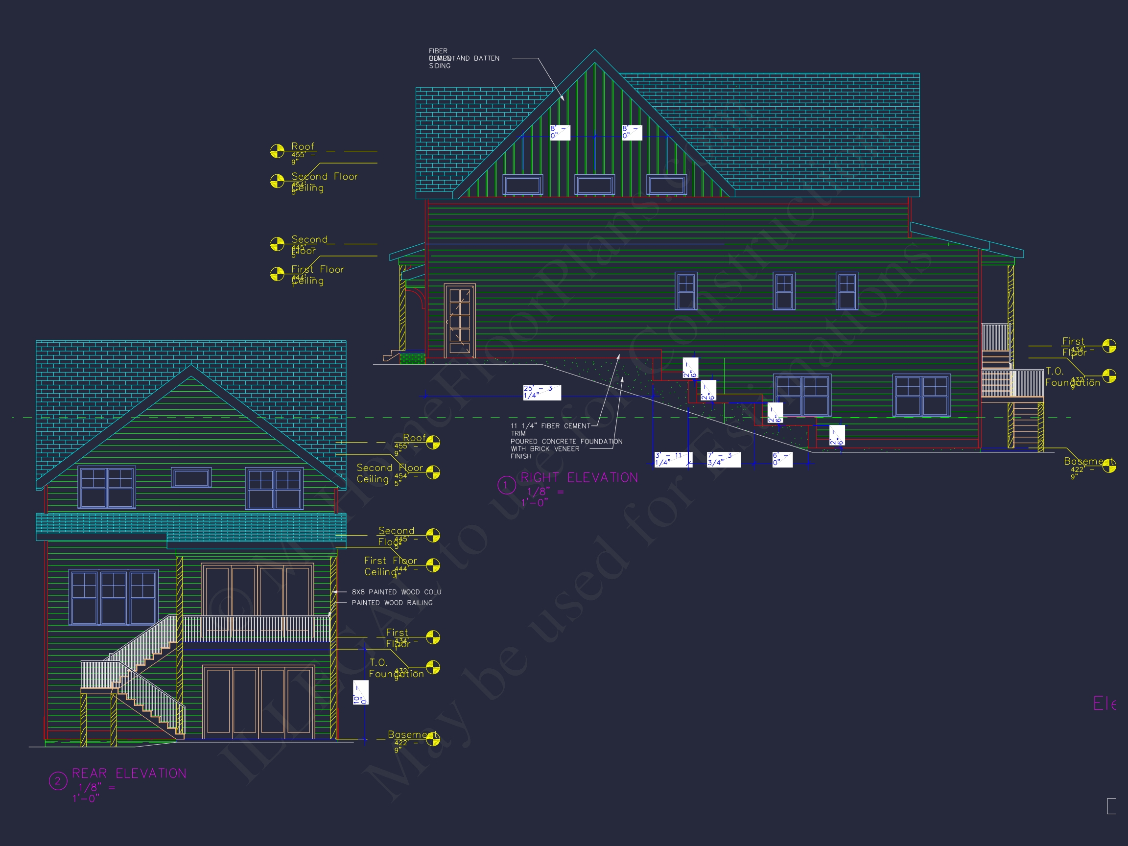 Modern Suburban Home Plan with CAD Designs and 2 Floors