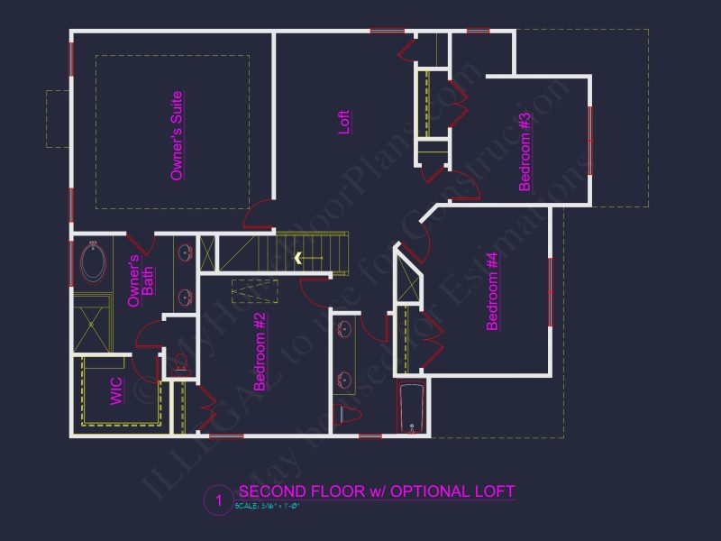 Modern Suburban house Plan with Craftsman CAD Designs