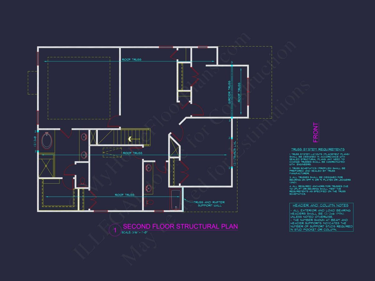 Modern Suburban house Plan with Craftsman CAD Designs