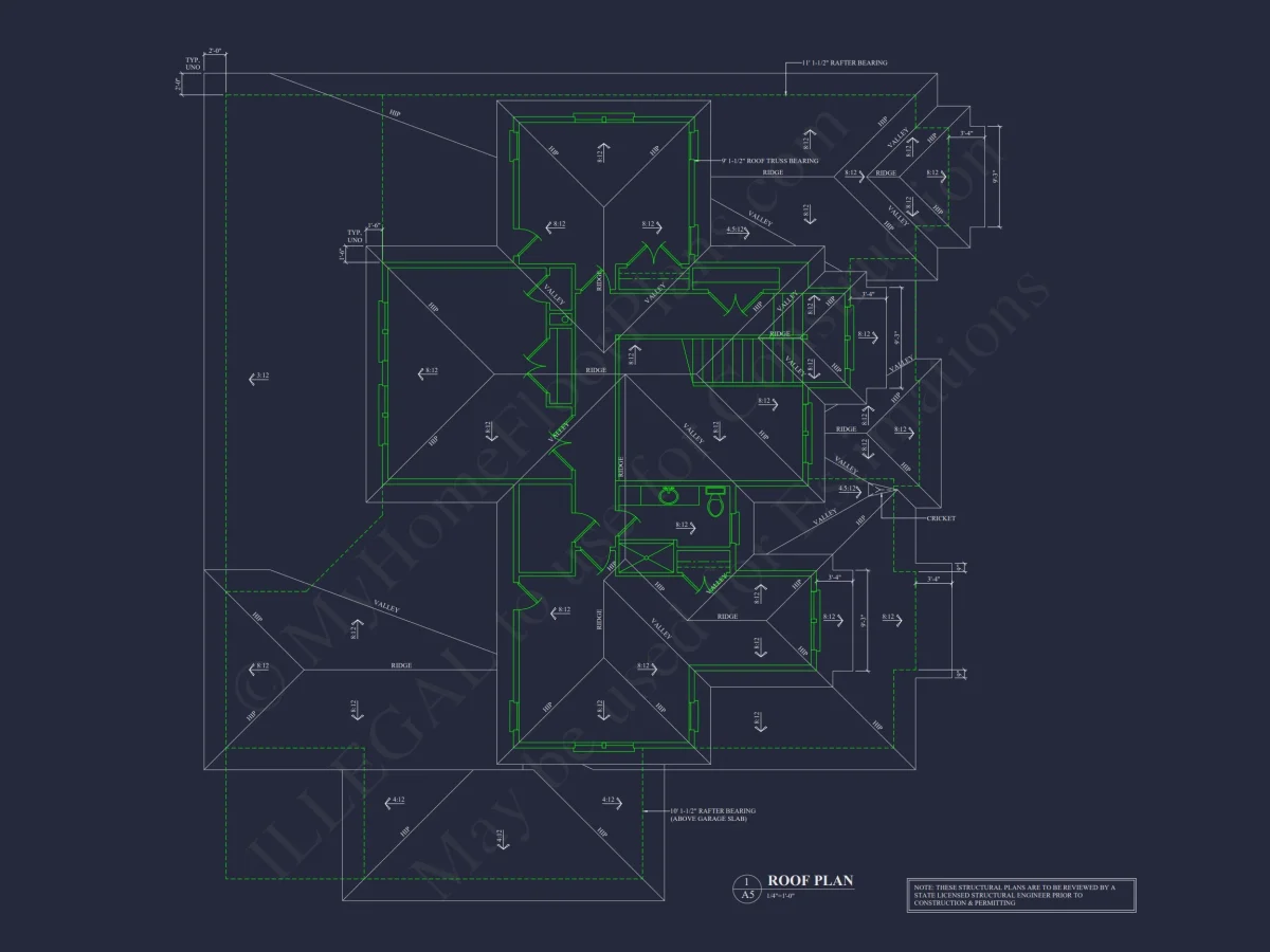 Modern Suburban house Plan with Detailed Blueprint Designs