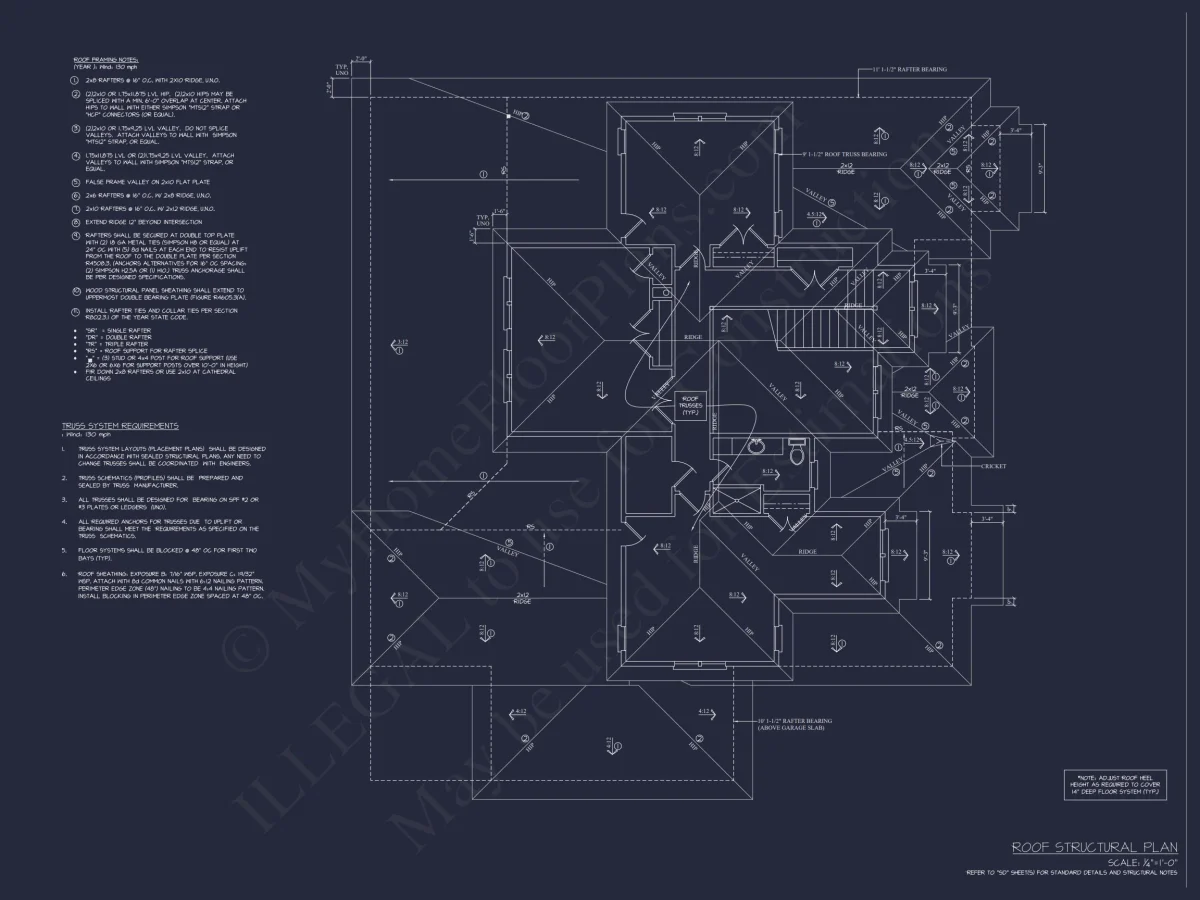Modern Suburban house Plan with Detailed Blueprint Designs