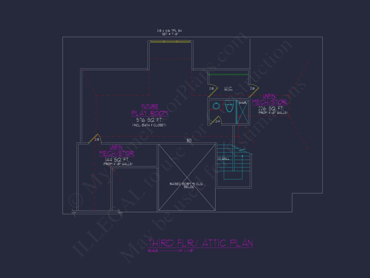Modern Suburban house Plan with Detailed Blueprint Designs