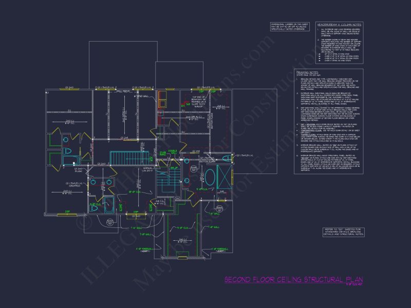 Modern Suburban house Plan with Detailed Blueprint Designs