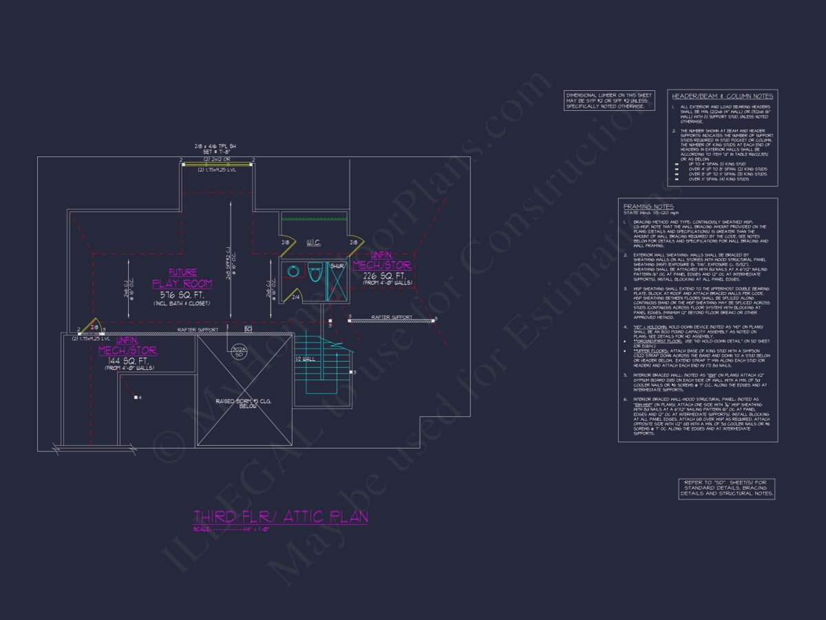 Modern Suburban house Plan with Detailed Blueprint Designs
