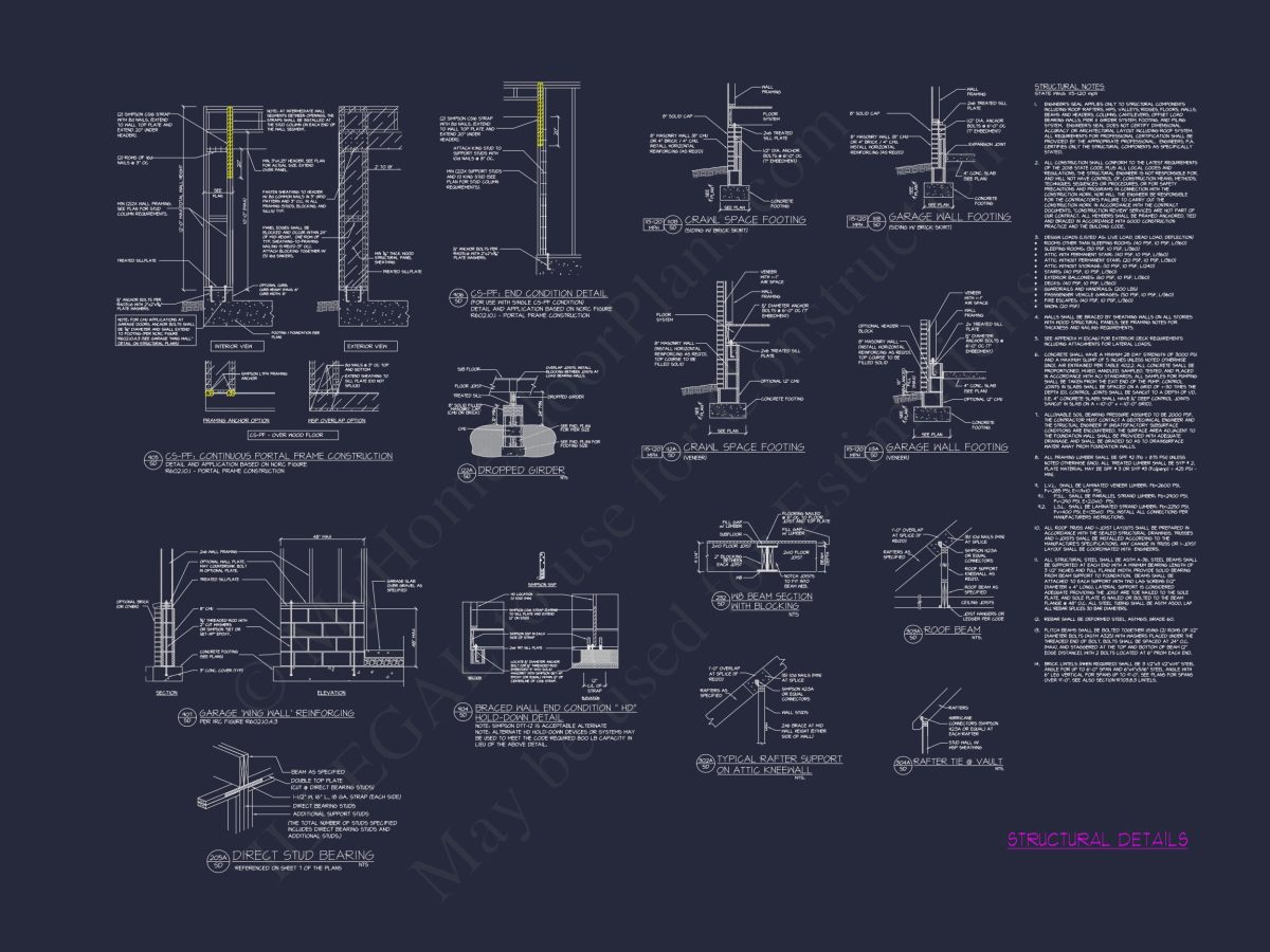 Modern Suburban house Plan with Detailed Blueprint Designs