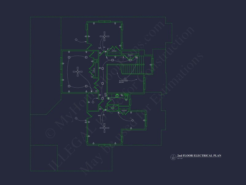 Modern Suburban house Plan with Detailed Blueprint Designs