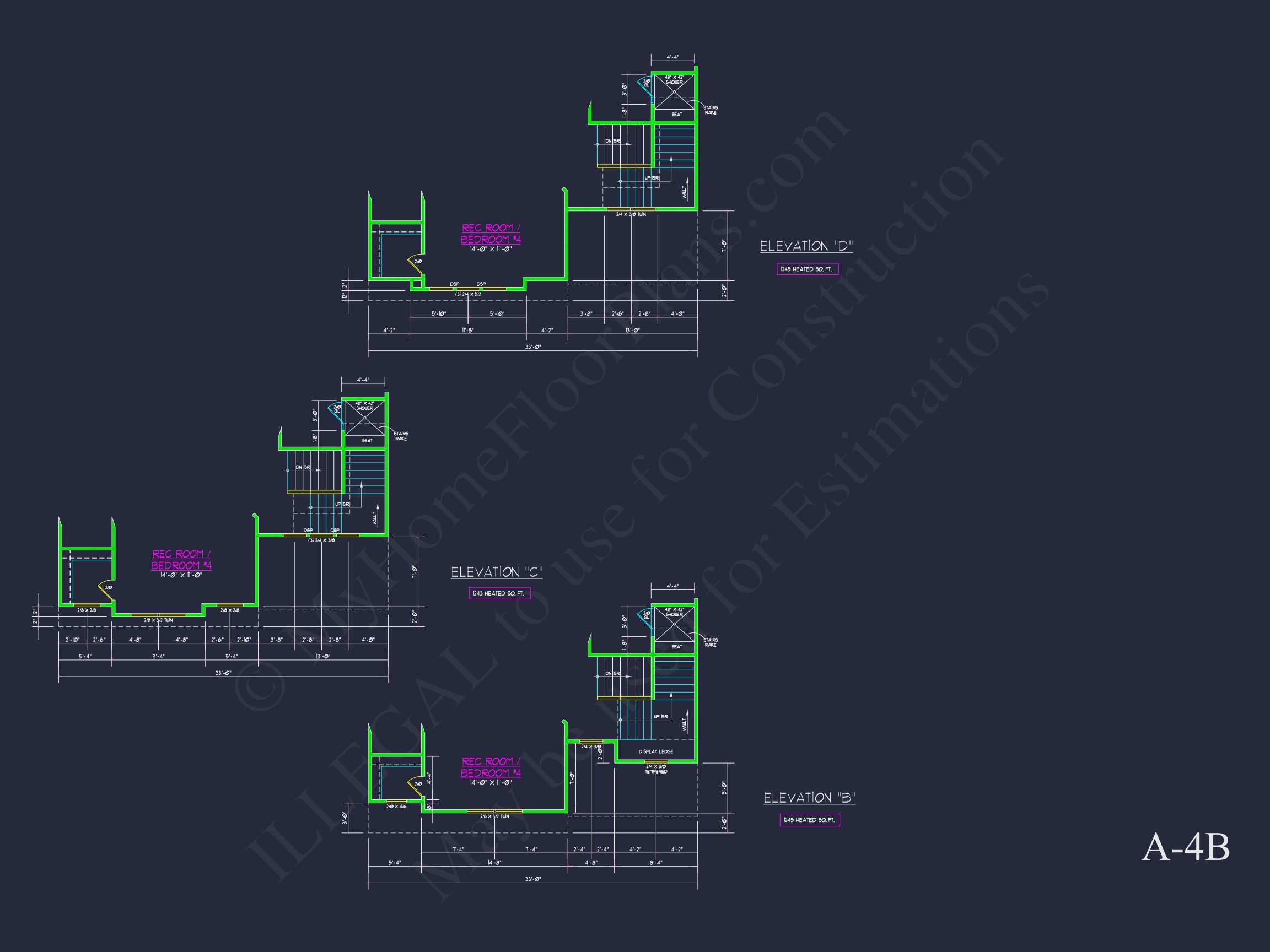 Modern Suburban house Plan with Detailed Floor Blueprint CAD
