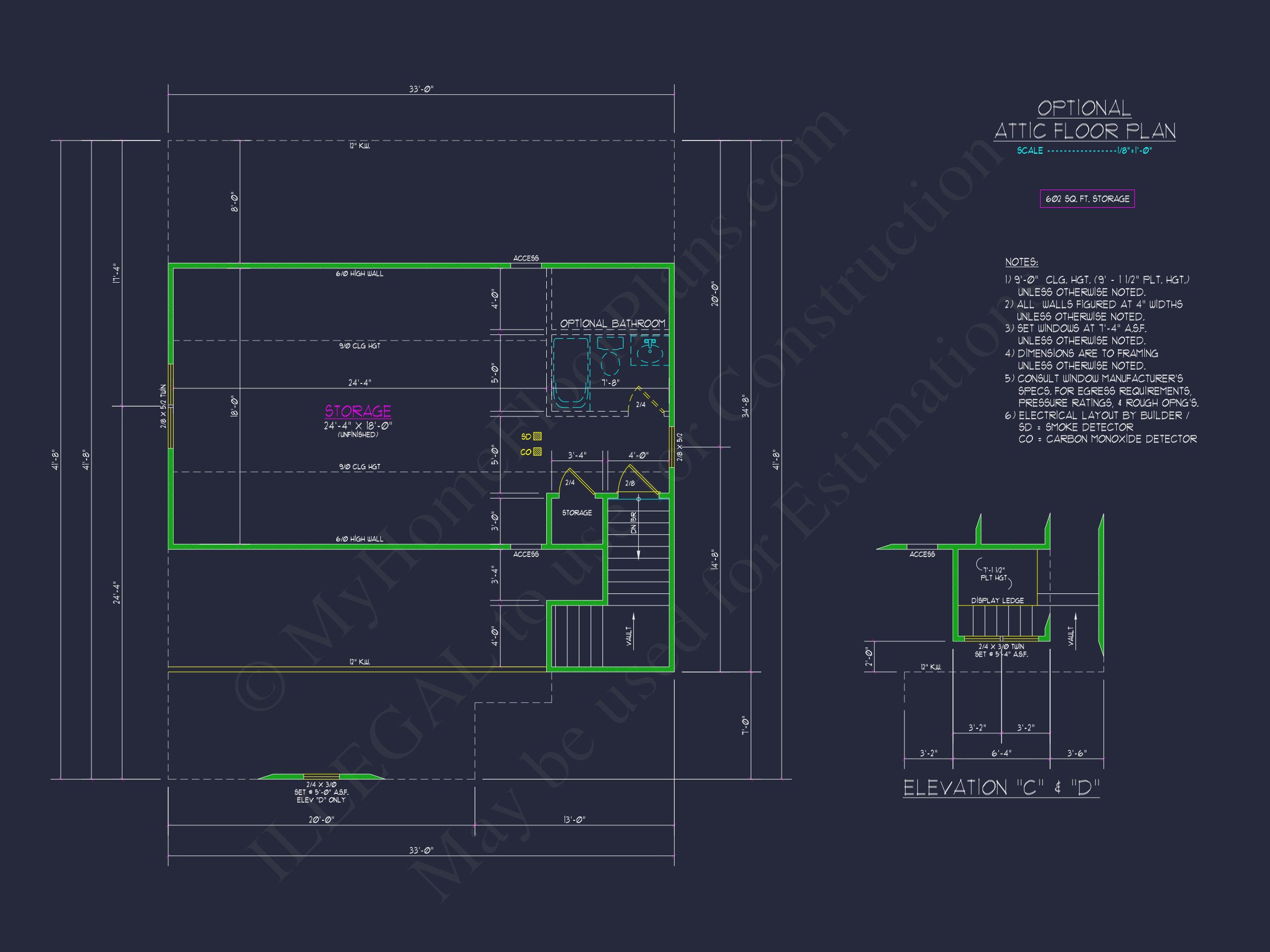 Modern Suburban house Plan with Detailed Floor Blueprint CAD