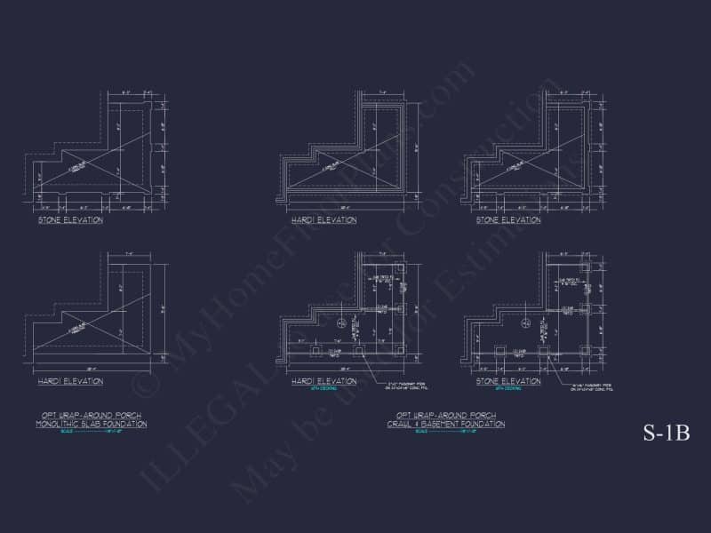Modern Suburban house Plan with Detailed Floor Blueprint CAD