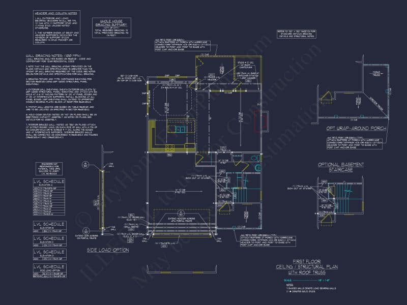 Modern Suburban house Plan with Detailed Floor Blueprint CAD