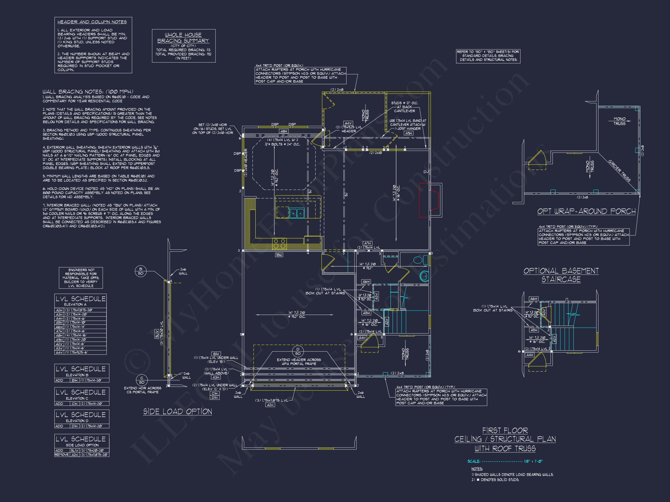 Modern Suburban house Plan with Detailed Floor Blueprint CAD