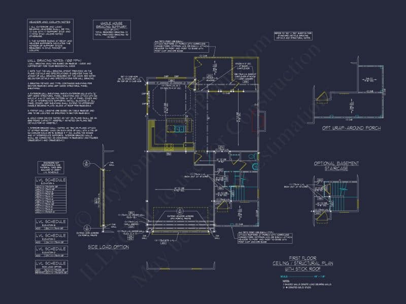 Modern Suburban house Plan with Detailed Floor Blueprint CAD