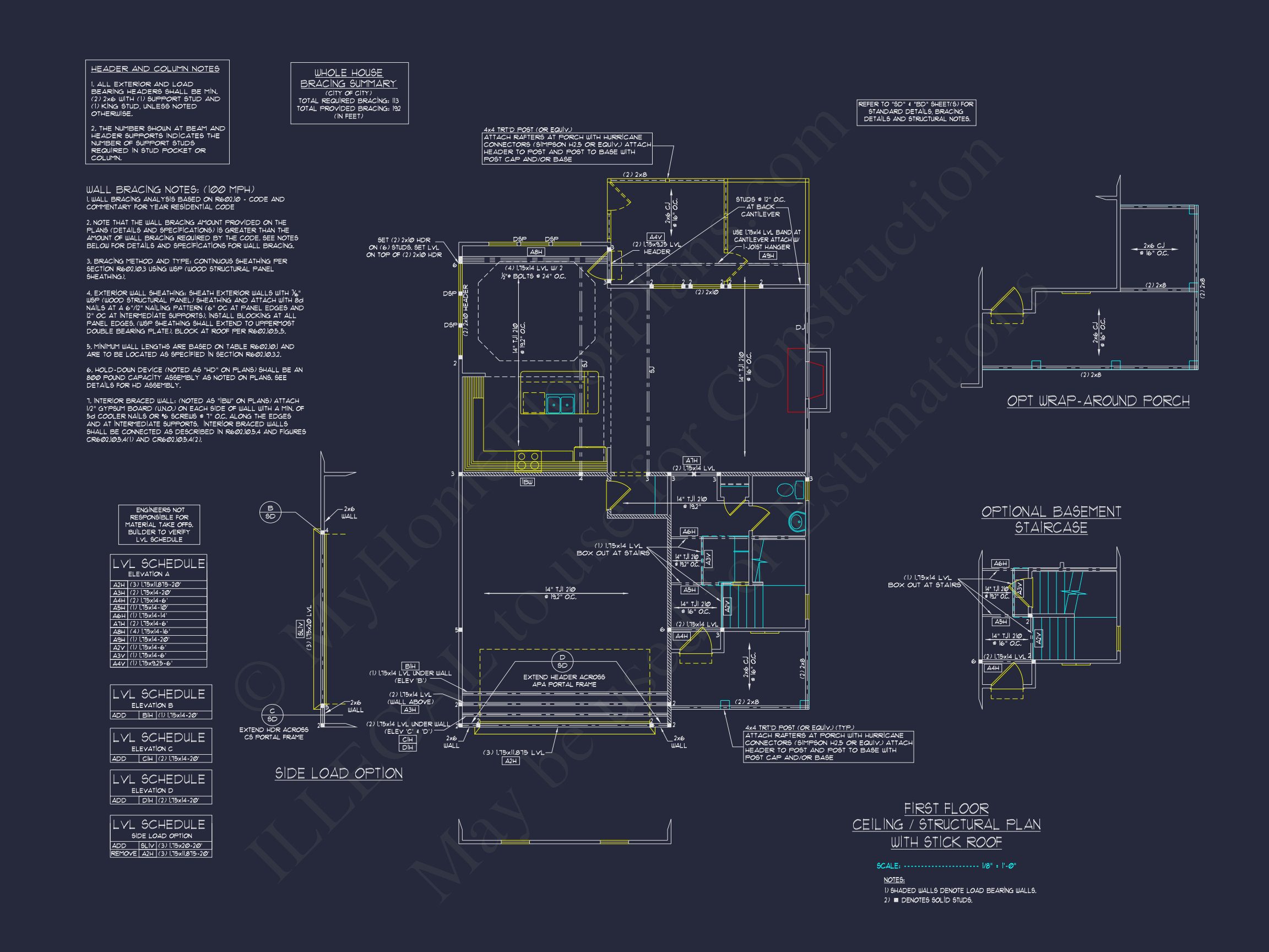 Modern Suburban house Plan with Detailed Floor Blueprint CAD