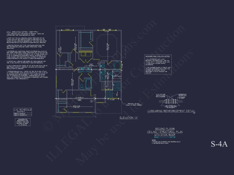 Modern Suburban house Plan with Detailed Floor Blueprint CAD
