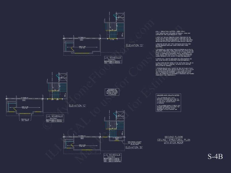 Modern Suburban house Plan with Detailed Floor Blueprint CAD