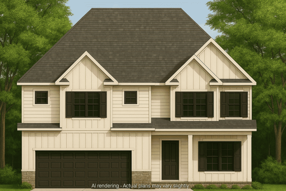 Modern Suburban Home Plan with Open Floor Plan Designs