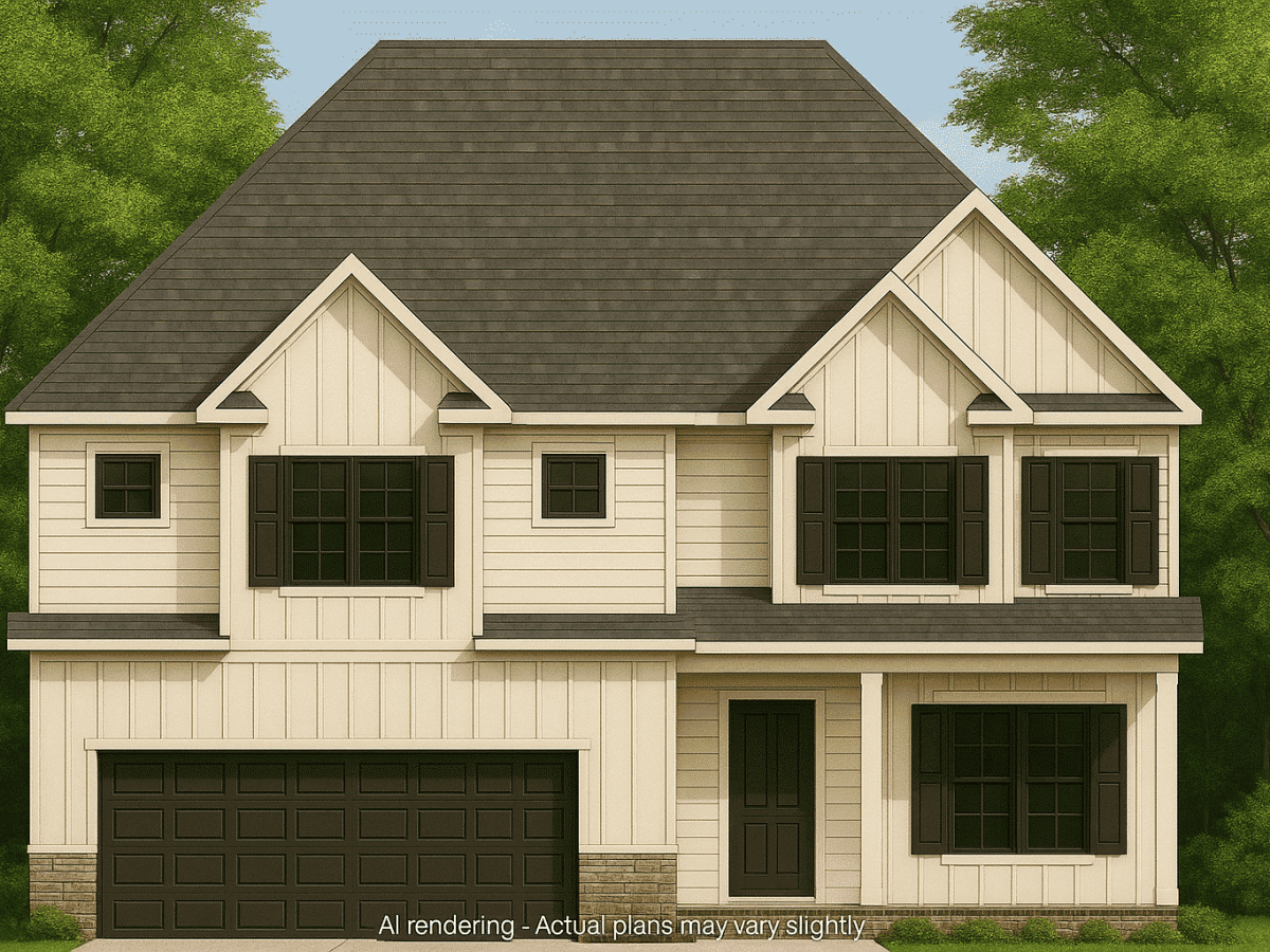 Modern Suburban Home Plan with Open Floor Plan Designs