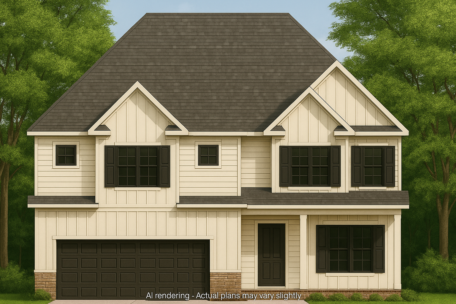 Modern Suburban Home Plan with Open Floor Plan Designs