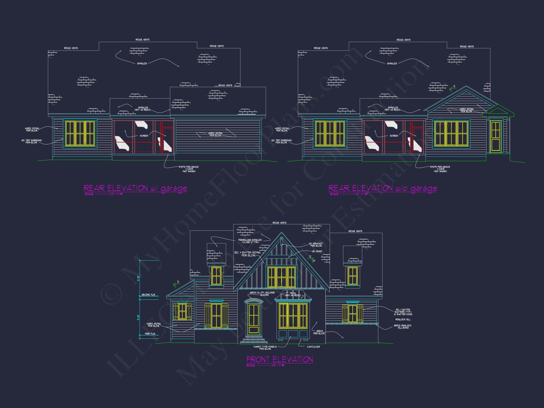 Modern Suburban house Plan with Spacious Floor Layout and CAD Designs