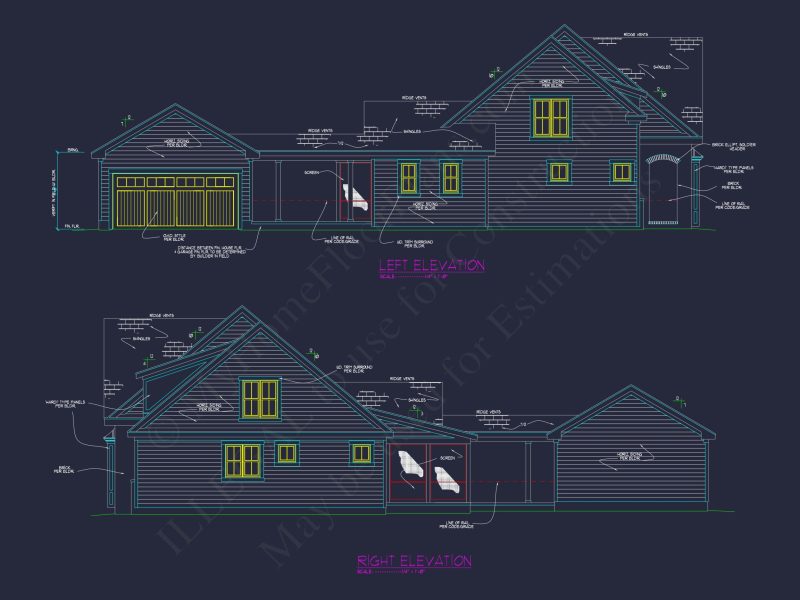 Modern Suburban house Plan with Spacious Floor Layout and CAD Designs