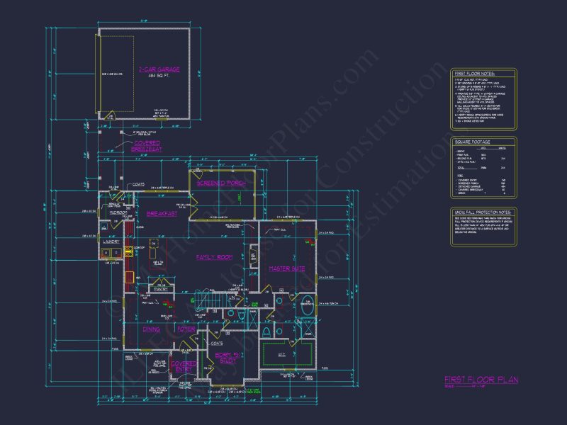 Modern Suburban house Plan with Spacious Floor Layout and CAD Designs