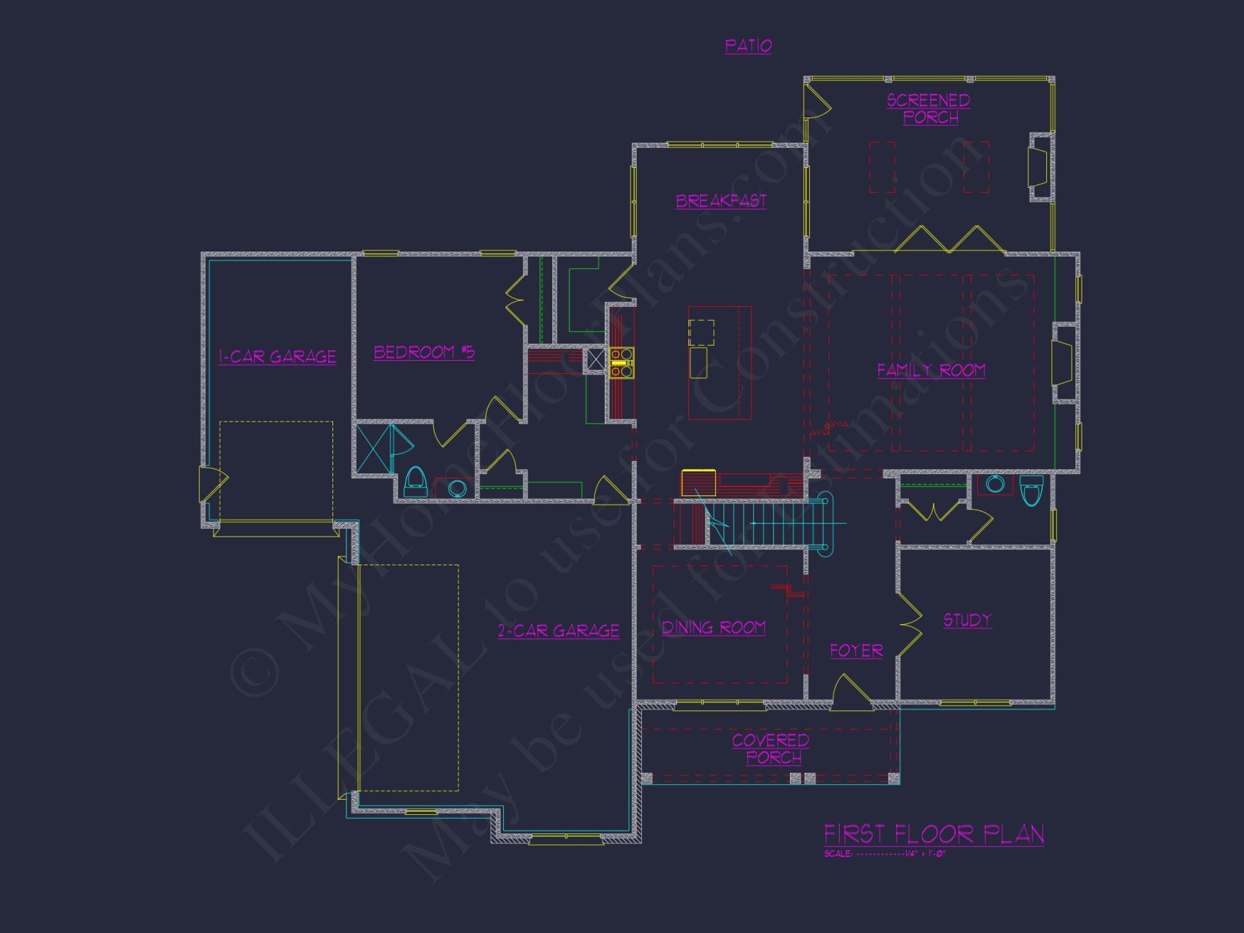 Modern Suburban house Plan with Spacious Layout and CAD Design