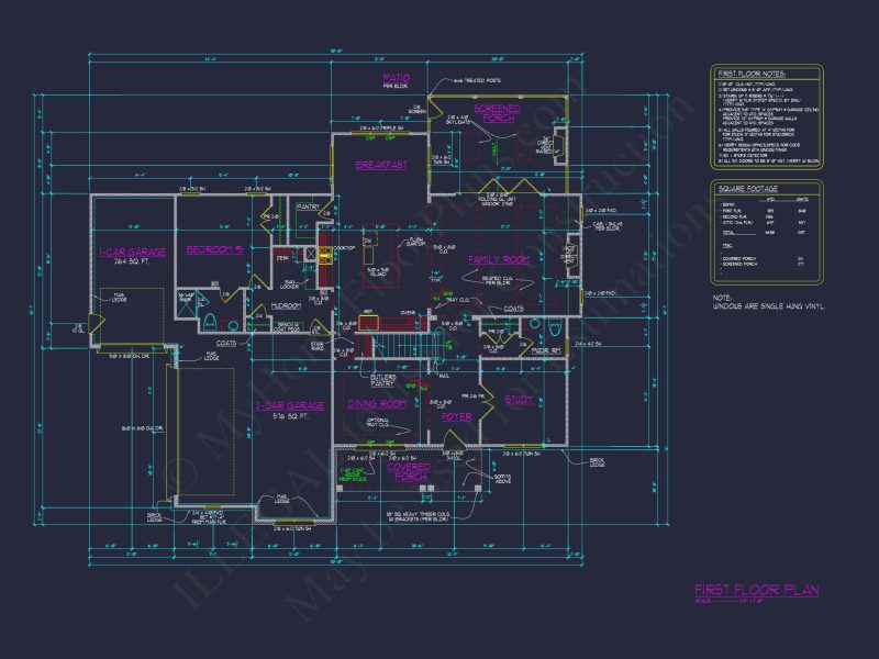 Modern Suburban house Plan with Spacious Layout and CAD Design
