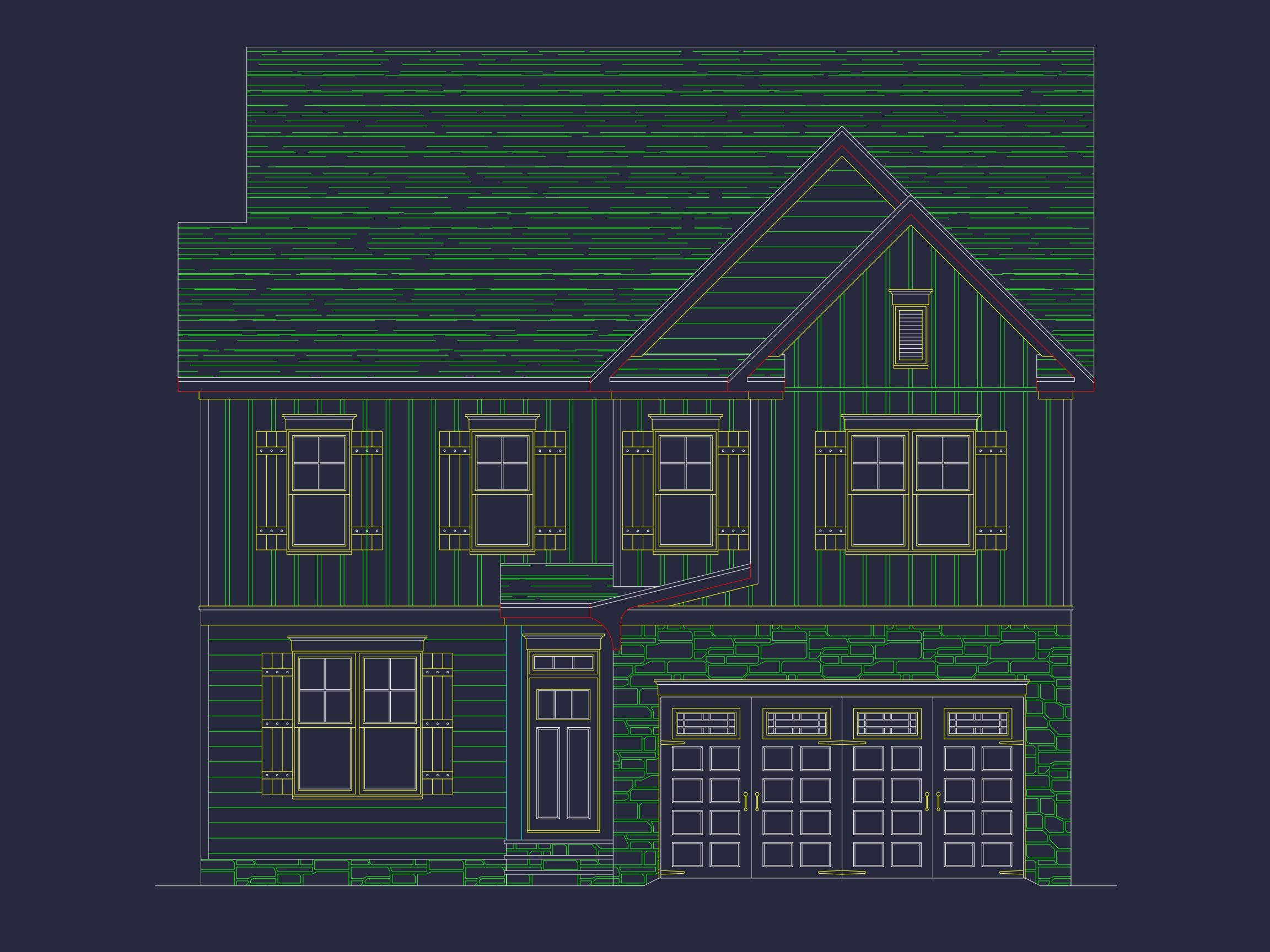 Modern Traditional house Design with CAD Floor Plan & Blueprint