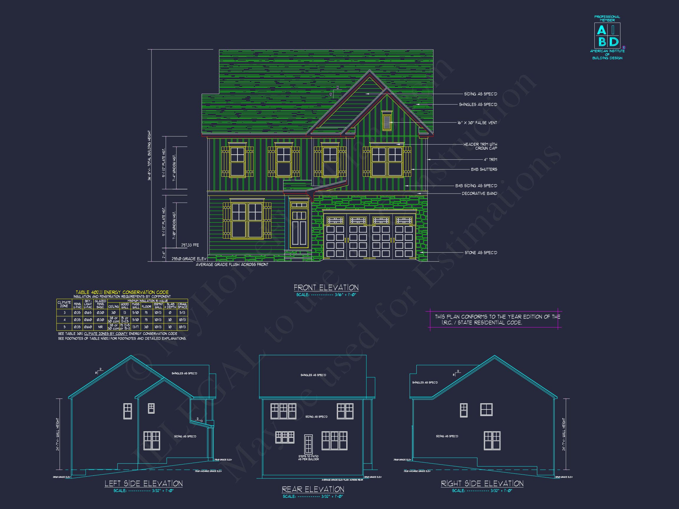 Modern Traditional house Design with CAD Floor Plan & Blueprint