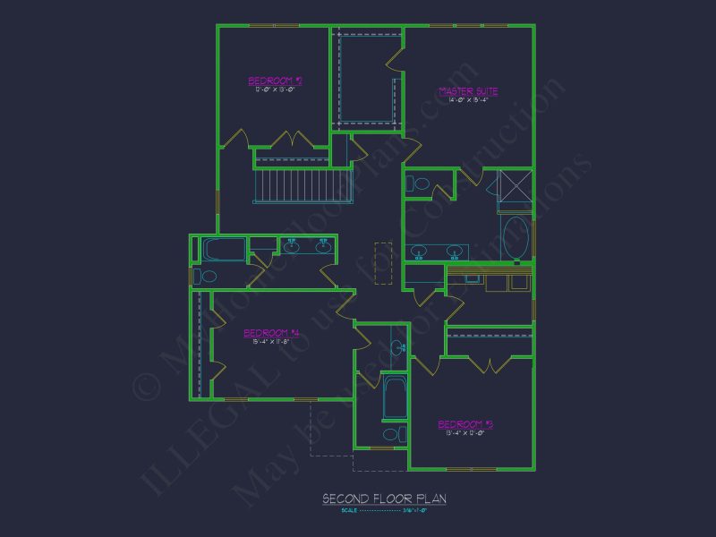 Modern Traditional house Design with CAD Floor Plan & Blueprint