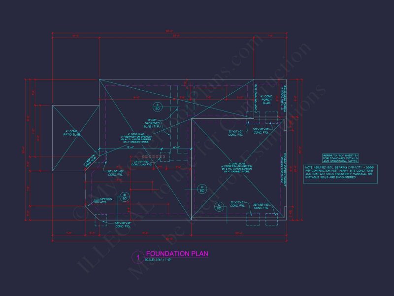 Modern Traditional house Plan with CAD-Ready Blueprints