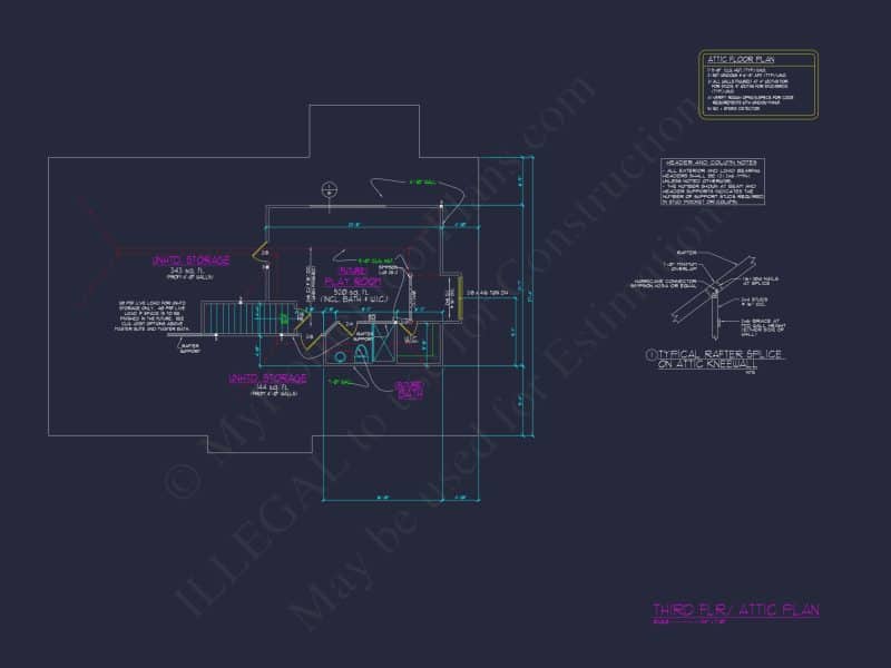 Modern Traditional house Plan with Detailed Blueprint Designs