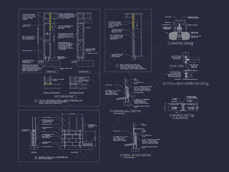 Modern Traditional house Plan with Detailed Blueprint Designs