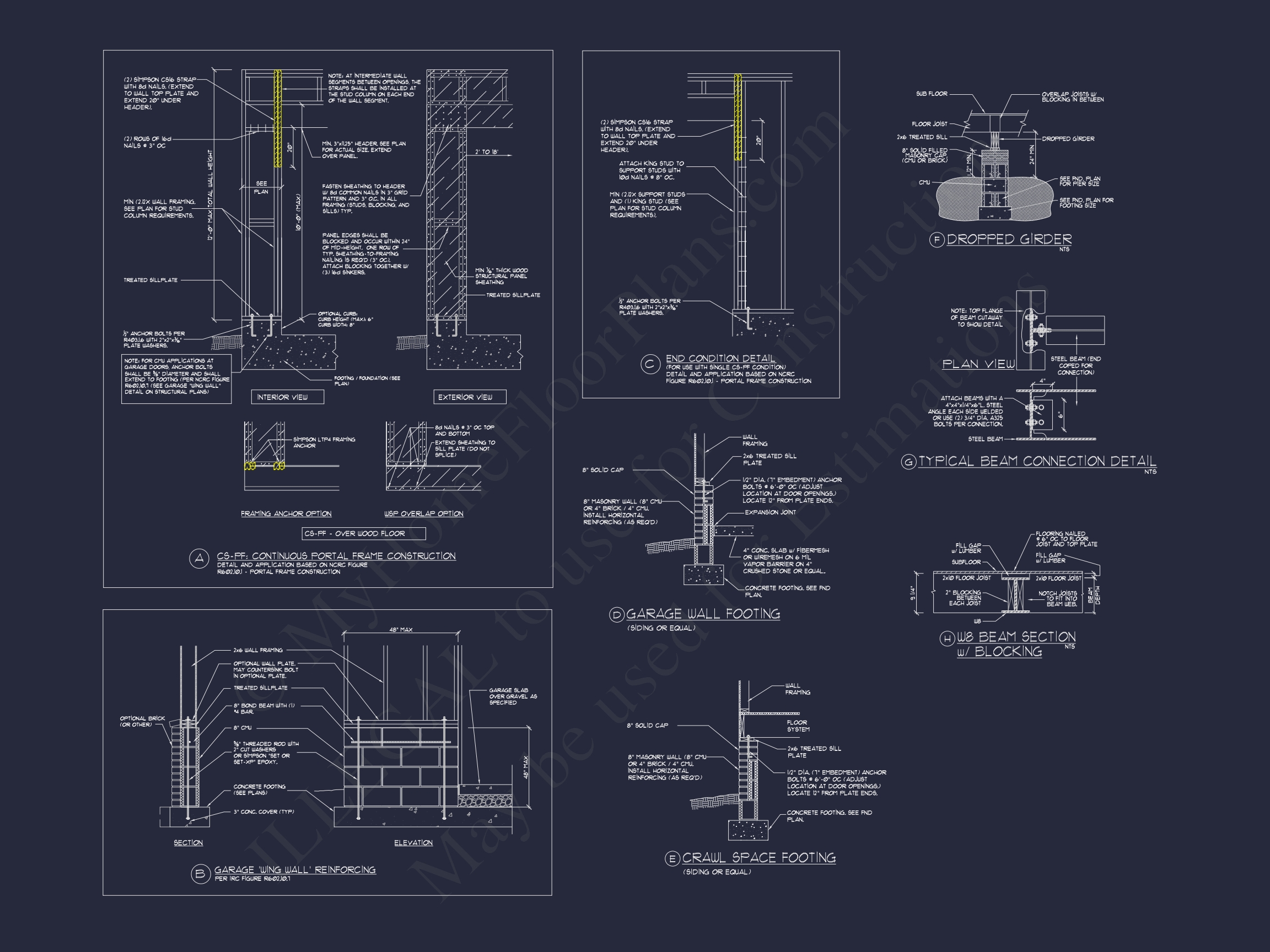 Modern Traditional Home Plan with Detailed Blueprint Designs