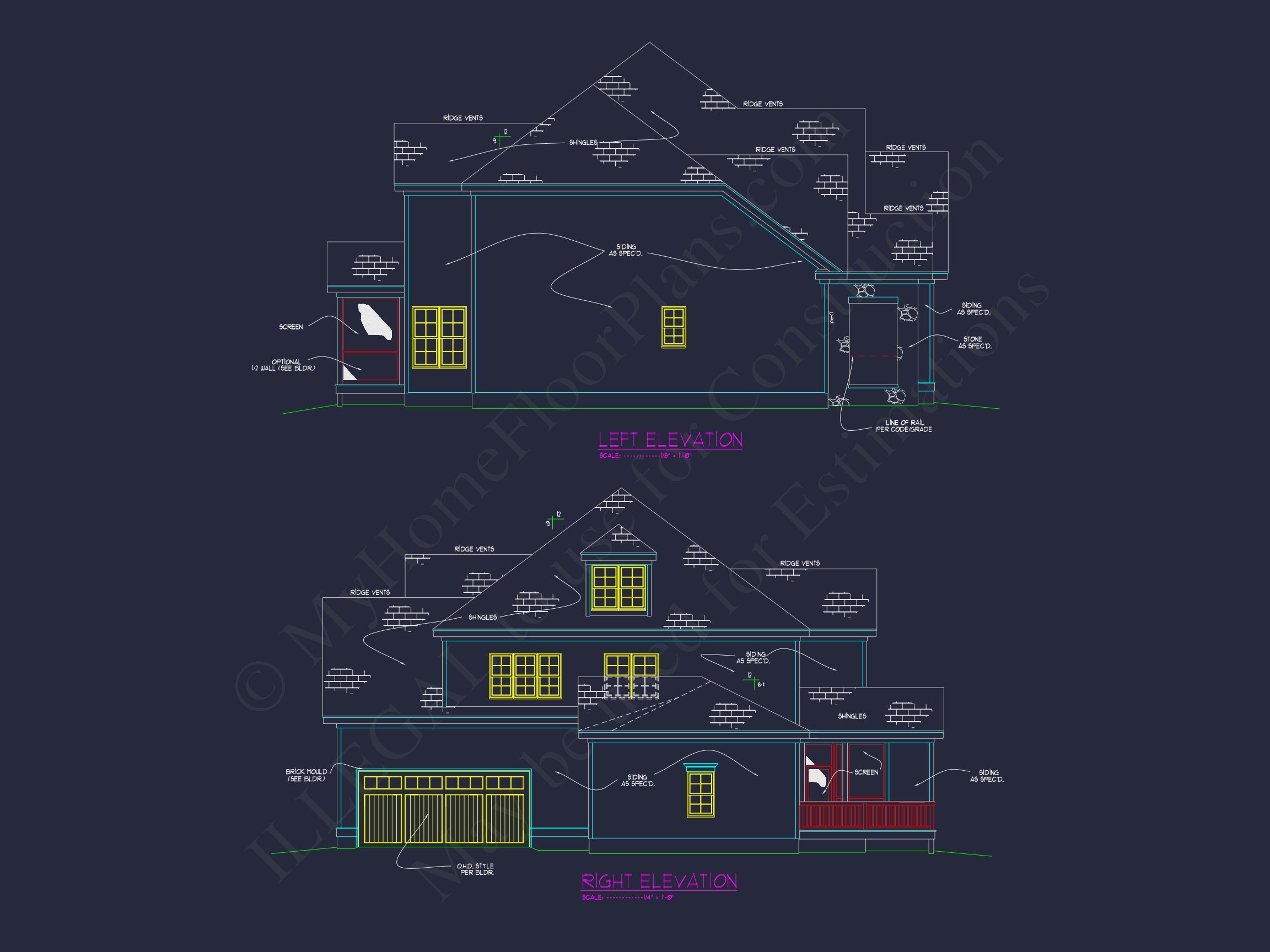 Modern Traditional Home Plan with Detailed Blueprint Designs