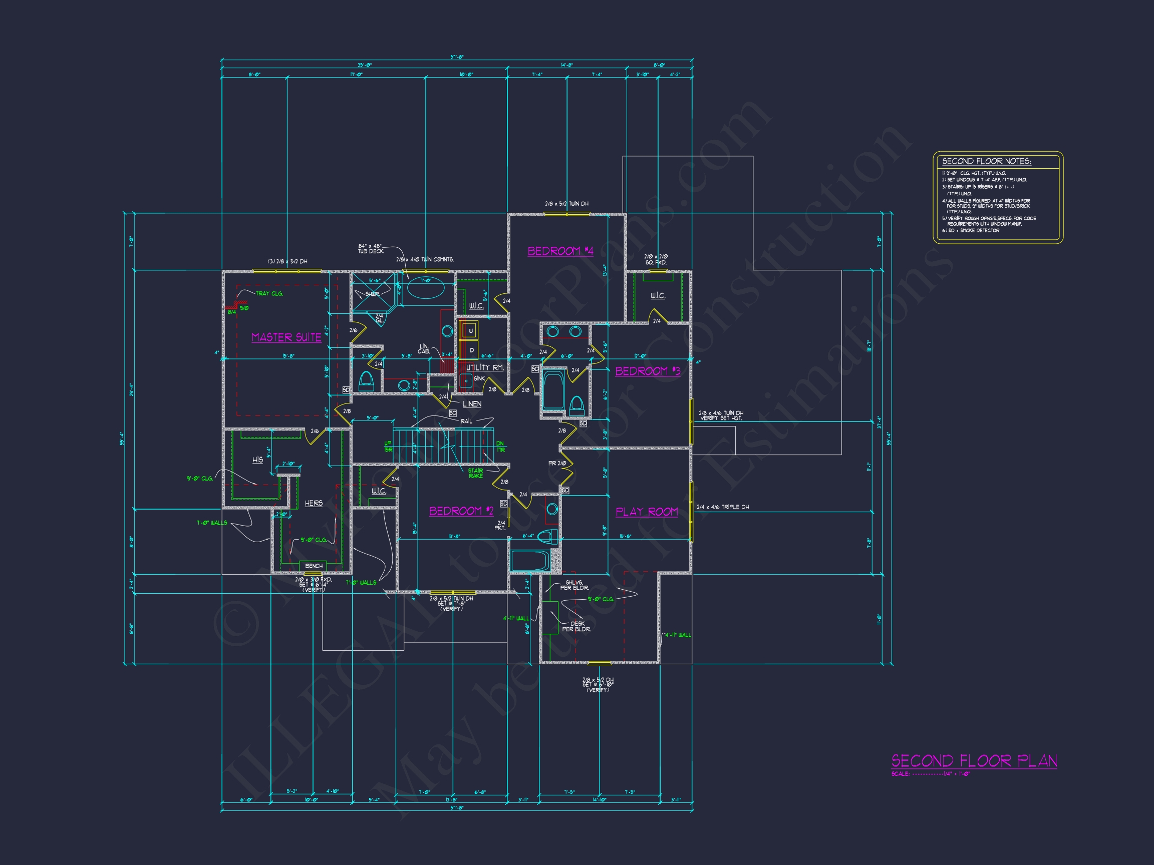 Modern Traditional Home Plan with Detailed Blueprint Designs