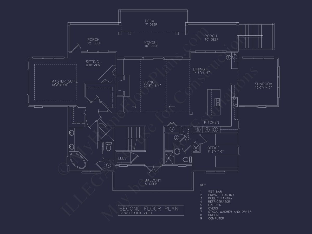Oceanfront Luxury house Plan with 7 Bedrooms and CAD Designs
